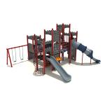 LLDPE Plastic Galvanized Steel Outdoor Playground Slide Anti Crack