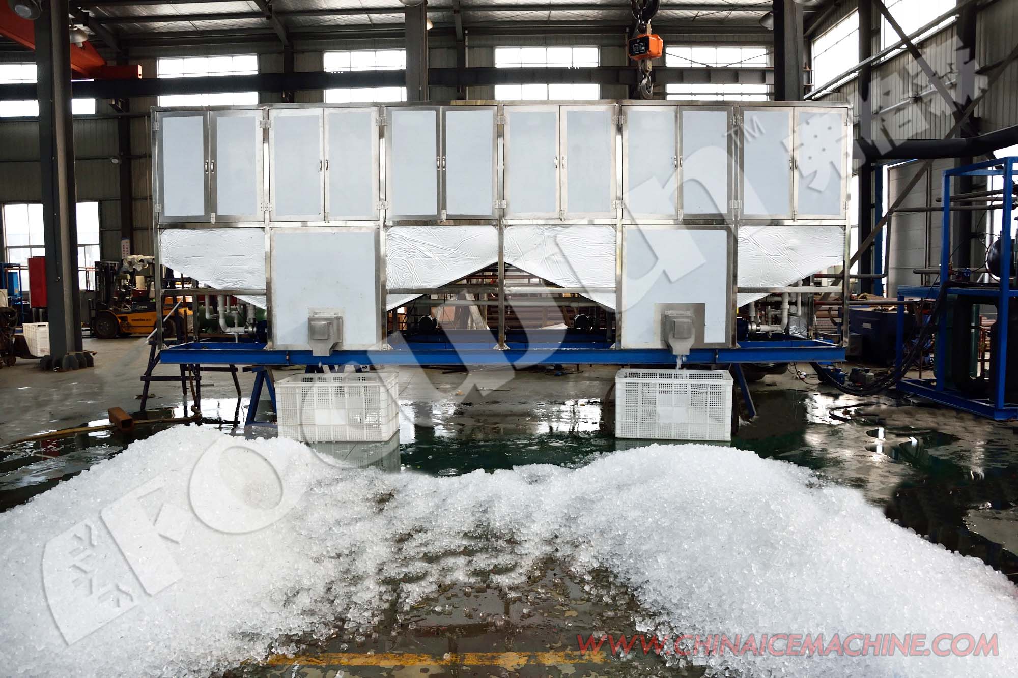20T Industrial Ice Cube Making Machine for Beverage Featuring Water Cooling Condenser