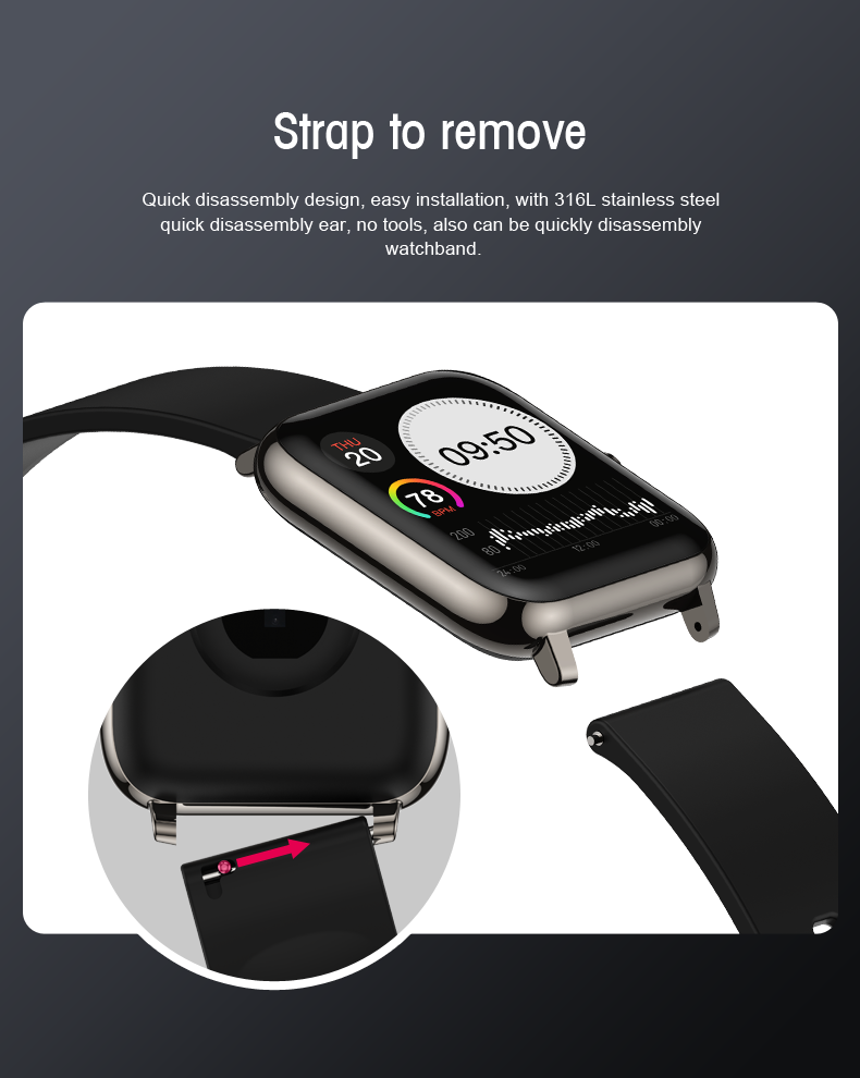 Newest design smart watch men and women 8 languages Touch Screen Sports Fitness heart rate blood oxygen sleep IP67 Water