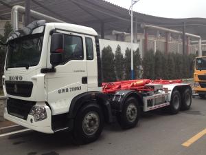 Quality 12 Wheels 366hp Hook Lift Bin Trucks To Transport Urban Living Non Toxic Garbage wholesale