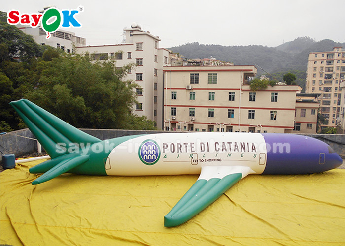 ROHS Custom Inflatable Products , 10 Meter PVC Inflatable Airplane Model For Exhibition Display