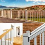Fence Brackets for 2x4 Wood Carbon Steel Repair Kit with Deck Railing Connectors