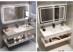 Modern Style Bathroom Cabinets with Sink SLABS/SINTERSTONE Surface Treatment