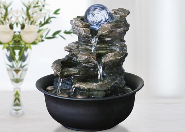 Rock Mountain Indoor With Glass Ball Polyresin Home Interiors Decoration Living
