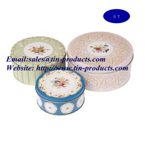Quality Promotional Round Gift Tin Box Set, Round Tin Box Set, Gift Tin Box Set wholesale