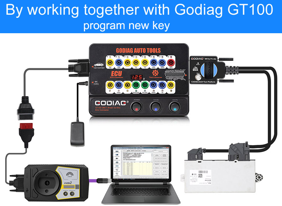 GODIAG GT100 Pro GT100+ Breakout Box with BMW CAS4 CAS4+ and FEM/BDC Test Platform