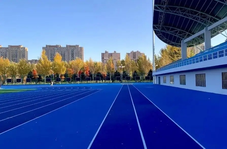 Blue Stadium Running Track