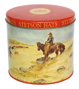 Quality Stetson Hats Tin Container For Cookie Packaging , Food Grade Metal Box Optional Sizes wholesale