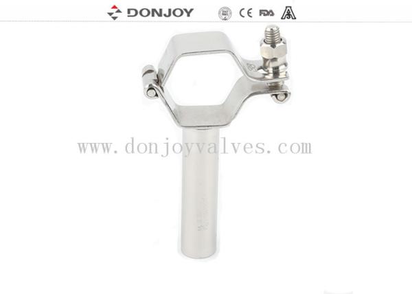 Stainless Steel Sanitary Fittings , Pipe Hanger , Blue Lined pipe clip c/w weld