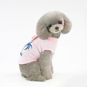 Quality Hawaiian Aloha Coconut Tree Embroidery Small Animal Dog clothes wholesale