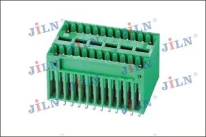 Quality 2.54mm Pitch PA66 Pluggable Terminal Blocks JL15EDGVH AC1250V Brass wholesale
