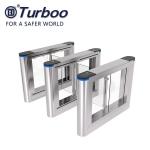 Infrared Sensors Optical Barrier Turnstiles Stainless Steel Swing Gate