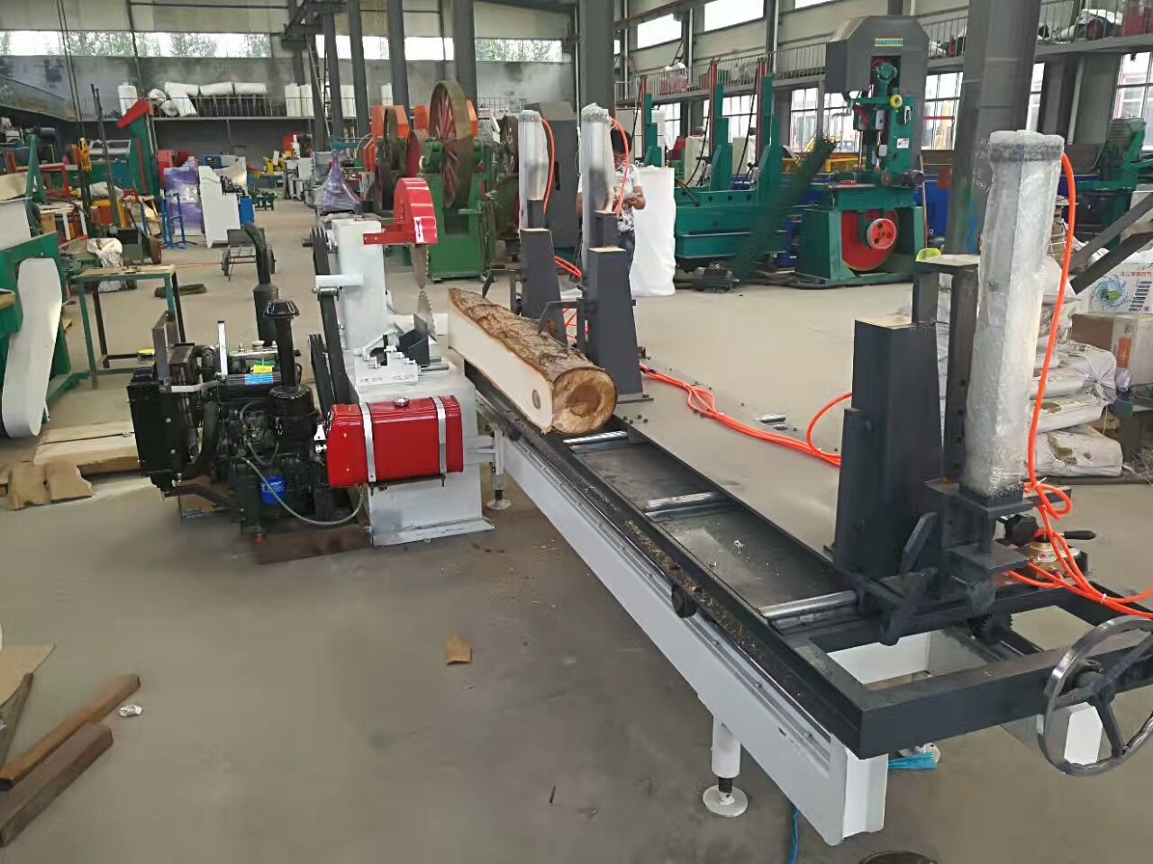 Double blades log sawing machine , electric table saw, wood cutting circular sawmill