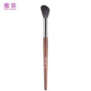 Quality TOUCH UP 28 Blending Blusher Nose Shadow Contour Brush Custom Logo Animal Hair Copper Ferrule Wooden Handle Premium Quality OEM ODM Factory wholesale
