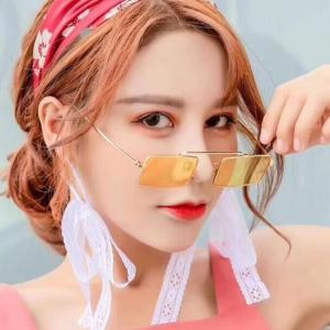 Quality European American Transparent Ocean Sunglasses Single Beam Metal Frame wholesale