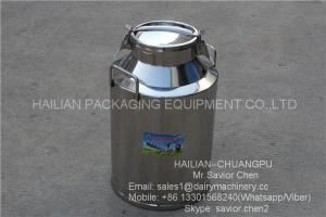 Quality 40L Liquid Thermal Insulation Milk Bucket , Stainless Steel Milk Can wholesale
