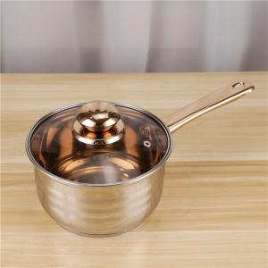 Quality 16cm Stainless Steel Kitchen Sauce Pans Single Handle Milk Pot With Lid wholesale