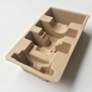 Quality Antistatic Bamboo Moulded Pulp Tray Dry Press Biodegradable Paper Tray wholesale