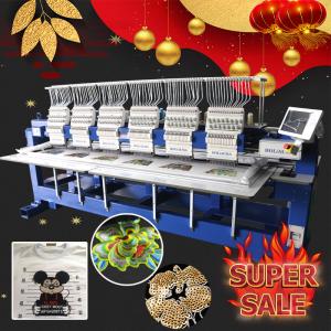 Quality HO1506 computerized embroidery sewing machine for sale 15 needle cap/tshirt/flat 6 head embroidery machine like tajima wholesale