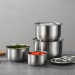 Factory Best Selling 5 Pieces Pots Set Stainless Steel Cooking Pot Set Cookware