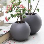 Fiberglass Planter Box Round Shape With Matte Or Shiny Finished