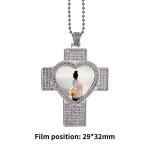 Sublimation Cross Necklace With Diamonds Customize Sublimation Blanks
