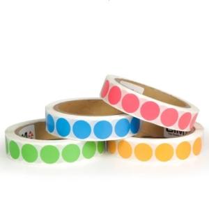 Quality Anti Ultraviolet 12 Inch Self Adhesive Sticky Labels 5 Colored DOT Stickers wholesale