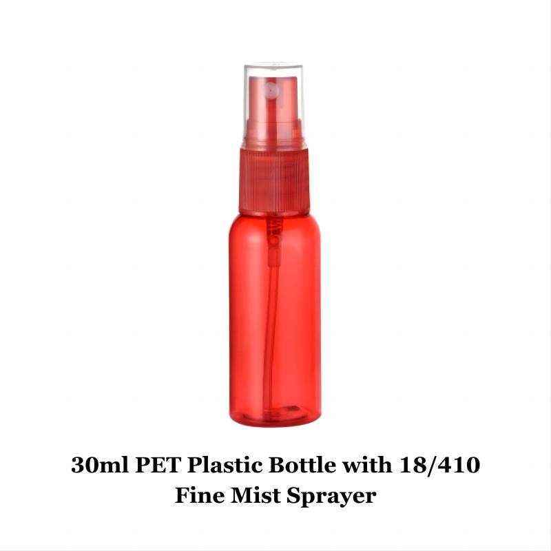 Professional OEM 30ml 40ml 50ml 60ml PET Plastic Bottles with Pump Sprayer Flip Top Cap