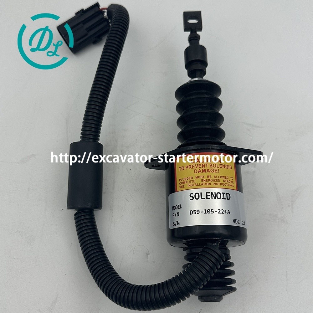 Stop Solenoid Valve C59AL-59AL213+A D59-105-22+A DC24V Shangchai D6114