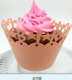 Quality baby pink Paper Cupcake Wrappers wholesale