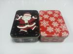 Holiday Cookie Metal Tin Container , Food Storage Tinplate Boxes