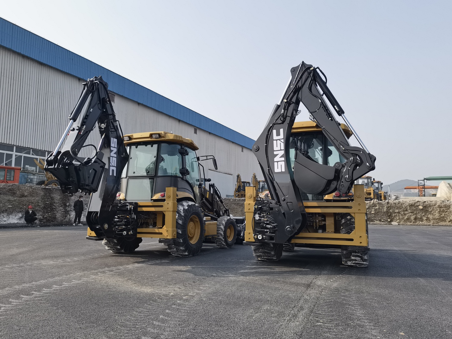 Chinese 4x4 Wheel Drive Backhoe Excavator Loader 388 Backhoe Loader for Food Shop