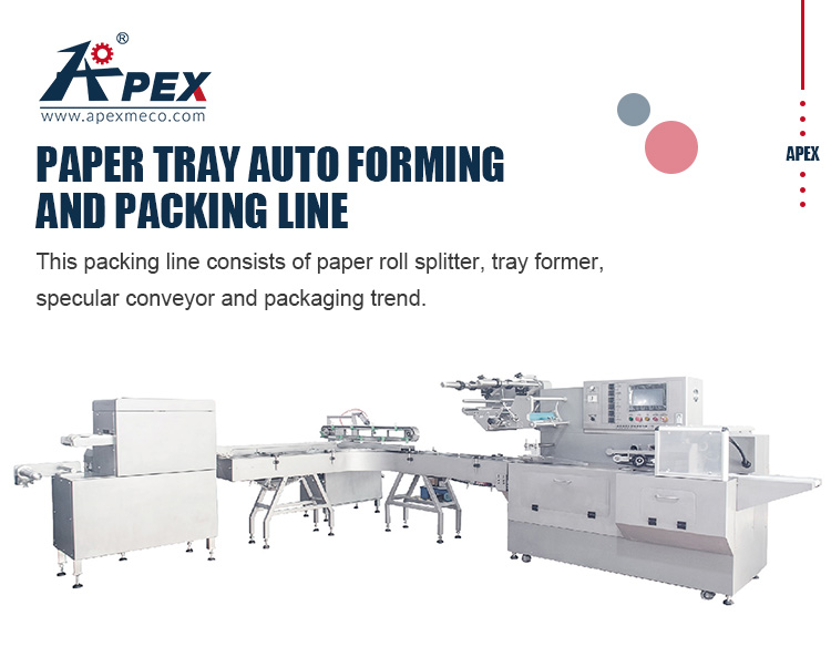 Customized Automatic Food Tray Sealing Horizontal Packing Machines For Tray