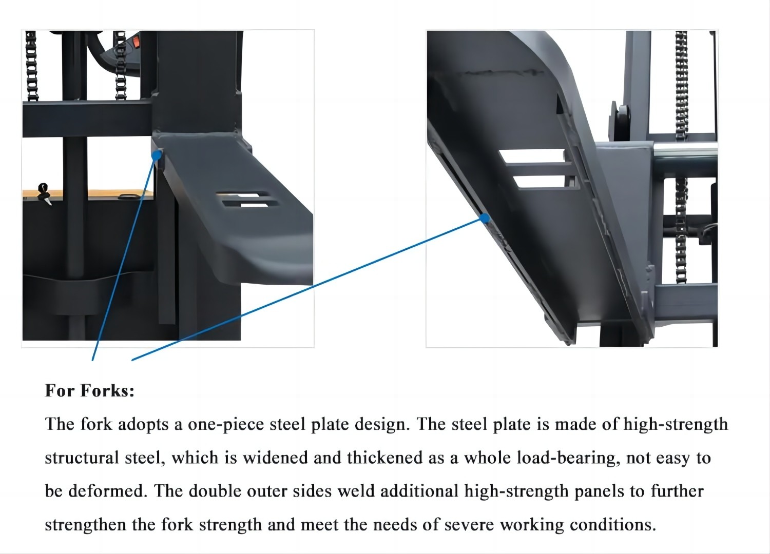 2.2kw Straddle Pallet Stacker Steel Structure Electric Lift Pallet Stacker