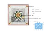 Float Clear Beveled Glass Window Panels , Brass Yellow Diamond Door Glass Panels