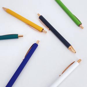 Quality Press Type Business Office Pen Metal Ballpoint Pen With Spray Adhesive Process wholesale