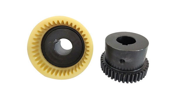 Nylon Gear Flexible Coupling Parts Inner Ring White Color Customized Nylon sleeve inner gear ring