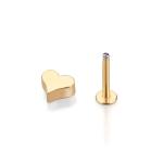 Heart shaped lip ring stainless steel body piercing jewelry labret ring