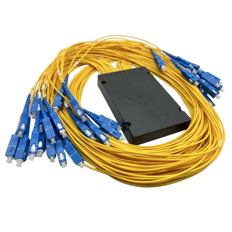 1X8 1X16 optical fiber PLC splitter box sc upc plc ABS box type optical fiber PLC splitter