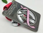 PVD Plating Zinc Alloy Painting Marathon Medals Grey Hollow Out