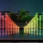 Portable water fountain landscaping led light