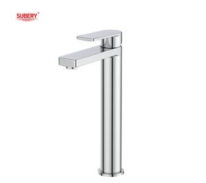 Quality Chrome Brass Tall Basin Mixer Faucet Single Lever wholesale