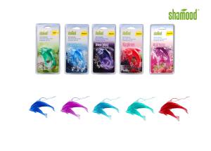 Quality PVC Hanging Dolphin Essential Oil Air Freshener Car Perfume 24g wholesale