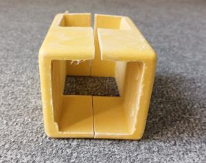 Quality Yellow Hollow Fiberglass Tube 90 Degree Elbow Pipe Tube FRP Fittings for Construction wholesale