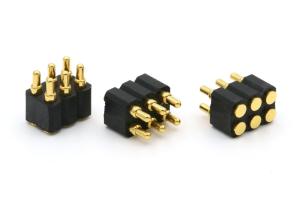 Quality Double Row 6 Pin Pogo Connector SMT Pogo Pin Contacts 2.54mm Pitch wholesale