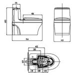 Plastic Alloy Toilet Siphonic 1 PC Toilet From Xiamen China