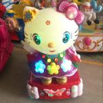 Hello Kitty Cat Shape Kiddie Ride Machines / Kids Amusement Rides