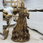 Bronze Guan Gong Statues Brass Guan Yu Kwan Kung Life Size China Martial Saint