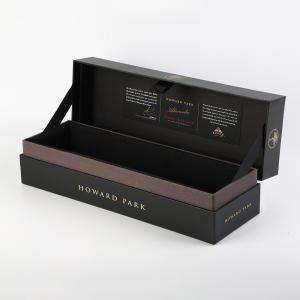 Quality Gold Foil Personalised Gin Single Wine Bottle Gift Box Whisky Brandy Boxes Packing wholesale