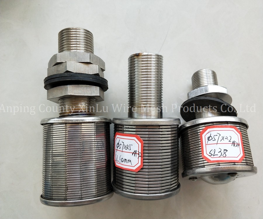 SS Wire Wrapped Water Strainer Filter Nozzles For Mineral Water Plant